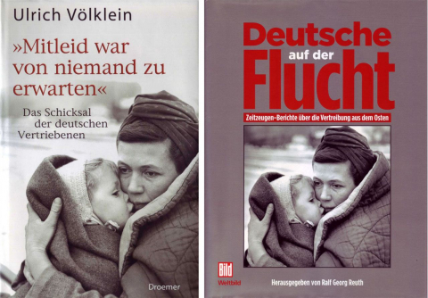 Buchcover von 2005 und 2007: Ulrich Völklein, »Mitleid war von niemand zu erwarten«. Das Schicksal der deutschen Vertriebenen, München 2005; Ralf Georg Reuth (Hg.), Deutsche auf der Flucht. Zeitzeugen-Berichte über die Vertreibung aus dem Osten, Augsburg 2007
