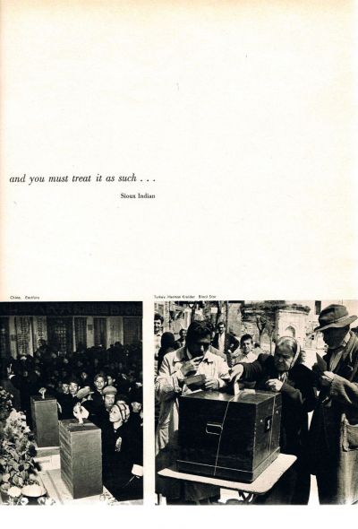 Edward Steichen, The Family of Man, New York 1955, p. 177 (Photos: © Eastfoto; © Black Star Agency/Herman Kreider)