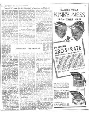 »The Master Super Hair Straightener«. Anzeige aus »Drum«, September 1952