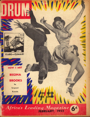 »Drum«-Cover, Februar 1955, Foto und Gestaltung von Jürgen Schadeberg