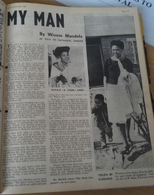 Hier steht Winnie Mandelas »Eleganz« im Vordergrund. (aus: »Drum«, September 1962)