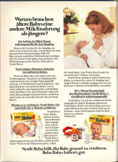 »Warum brauchen ältere Babys eine andere Milchnahrung als jüngere?« (aus: Eltern, Januar 1980)