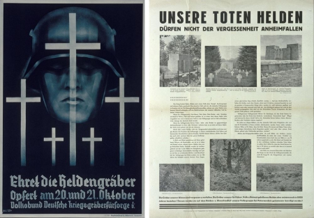 Plakate des VDK vom Oktober 1934 (links) und April 1943 (rechts)(Bundesarchiv, Plak 003-024-029 und Plak 003-056-001) Plakate des VDK