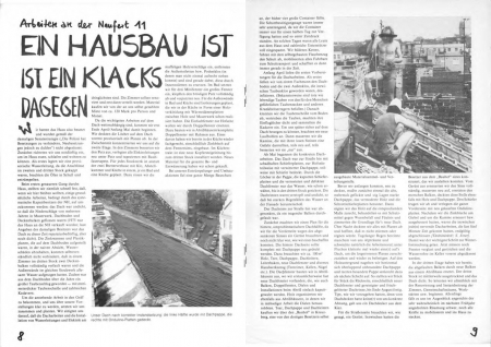 »Neueste Erkenntnisse über Abstammung, Lebensgewohnheiten sowie Arbeitsweise des Instandbesetzertypus. Aufgezeigt am Beispiel der Häuser Nehring 34 & Neufert 11 und 13«, Berlin-Charlottenburg, 1981, S. 8f.(Papiertiger. Archiv & Bibliothek der sozialen Bewegungen, Berlin) Neueste Erkenntnisse über Abstammung, Lebensgewohnheiten sowie Arbeitsweise des Instandbesetzertypus.