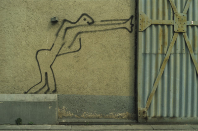 Figur am Tor, München 1984 (Foto: Sammlung Kreuzer, Stadtarchiv München)