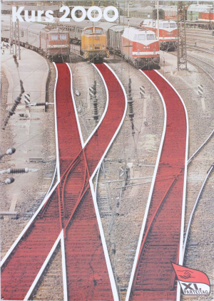 »Kurs 2000«. XI. Parteitag der SED, 1986. Farbiges Bildplakat, 40 x 29 cm (Gestaltung: Hajo Schüler, Foto: Andreas Mußmann; Dokumentationszentrum Alltagskultur der DDR, Inventarnummer 2600/03-DDR)