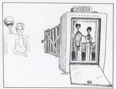 »Polaroid Land«. Letzte Seite des PRWM-Pamphlets vom Frühjahr 1971 (African Activist Archive, Private Collection of Caroline Hunter, object ID 32-130-1F7, <http://kora.matrix.msu.edu/files/50/304/32-130-1F7-84-african_activist_archive-a0a8g3-b_12419.pdf>)