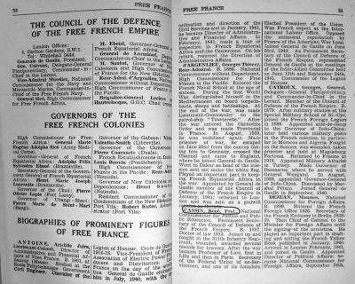 Biographischer Eintrag zu René Cassin in: Joel Cang (Hg.), The Who’s Who of the Allied Governments in Great Britain, London 1942, S. 53