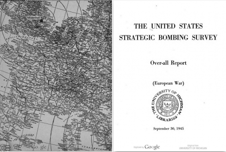 The United States Strategic Bombing Survey, Summary Report (European War), Washington 1945, Titelseite (Public Domain, Google-digitized)