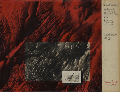 Verworfener Umschlagentwurf von Stamo Papadaki, Mai 1947 (gta Archiv/ETH Zürich, Nachlass Sigfried Giedion)