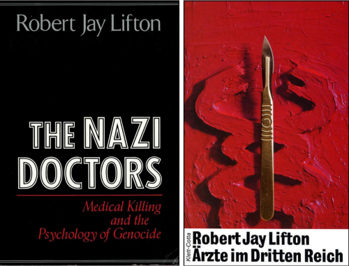 Robert Jay Lifton, The Nazi Doctors. Medical Killing and the Psychology of Genocide, New York: Basic Books 1986; dt.: Ärzte im Dritten Reich. Aus dem Amerikanischen übersetzt von Annegrete Lösch, Sebastian Fetscher und Matthias K. Scheer, Stuttgart: Klett-Cotta 1988, 2. Aufl. 1996. Die Zitate im Text folgen der deutschen Ausgabe.