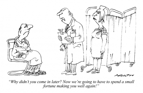 Cartoon aus der englischen Satire-Zeitschrift »Punch«, 1983 (picture-alliance/Punch Cartoon Library/TopFoto)