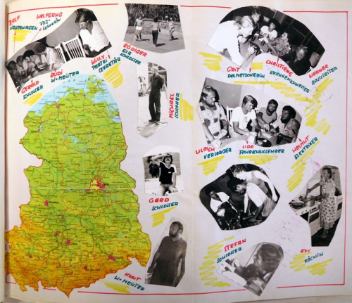 Profilierung der Brigade: Identifikation durch Bild, Vorname, Beruf und DDR-Karte. Brigade »Hoji ya Henda«, Angola 1982/83 (Bundesarchiv Berlin-Lichterfelde, SAPMO, DY-24-20215)