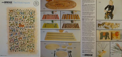 Oxfam verkaufte schon seit den späten 1950er-Jahren in den regulären Versandkatalogen einzelne Produkte von Partnern aus dem Globalen Süden. In den 1970er-Jahren entstand hieraus unter dem Namen »Oxfam Bridge« ein eigenständiger Versandkatalog mit »Third World Imports«. (© Oxfam; Bodleian Library Oxford, MS Oxfam TRD/4/3/1)