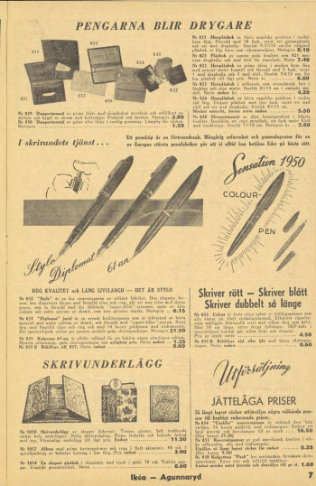 IKEA-Katalog Schweden 1950, S. 7 (© Inter IKEA Systems B.V, URL: https://ikeamuseum.com/en/digital/ikea-catalogues-through-the-ages/1950s-ikea-catalogues/1950-ikea-catalogue/) IKEA-Katalog Schweden 1950, S. 7 (© Inter IKEA Systems B.V, URL: https://ikeamuseum.com/en/digital/ikea-catalogues-through-the-ages/1950s-ikea-catalogues/1950-ikea-catalogue/)