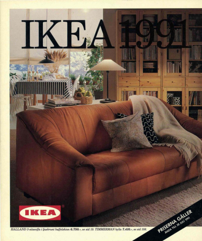 IKEA-Katalog Schweden 1991, Titelseite (© Inter IKEA Systems B.V., URL:https://ikeamuseum.com/en/digital/ikea-catalogues-through-the-ages/1990s-ikea-catalogues/1991-ikea-catalogue/) IKEA-Katalog Schweden 1991, Titelseite (© Inter IKEA Systems B.V., URL: https://ikeamuseum.com/en/digital/ikea-catalogues-through-the-ages/1990s-ikea-catalogues/1991-ikea-catalogue/)