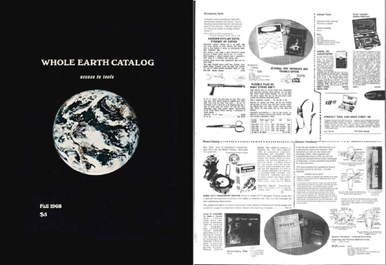 Whole Earth Catalog, Herbst 1968, Titelseite und S. 27 (https://monoskop.org/images/0/09/Brand_Stewart_Whole_Earth_Catalog_Fall_1968.pdf) Whole Earth Catalog, Herbst 1968, Titelseite und S. 27 (https://monoskop.org/images/0/09/Brand_Stewart_Whole_Earth_Catalog_Fall_1968.pdf)
