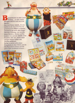 „Asterix der Gallier“, Beilage mit Merchandising-Artikeln zum „Großen Asterix-Band I“
(Zum Vergrößern bitte auf das Bild klicken.)