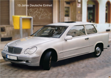 Dieser Entwurf des „Trabicedes“ war ein Beitrag zum Wettbewerb der Bundesstiftung zur Aufarbeitung der SED-Diktatur zum 15. Jahrestag der deutschen Einheit.
(© Alexander Thies, 2005)