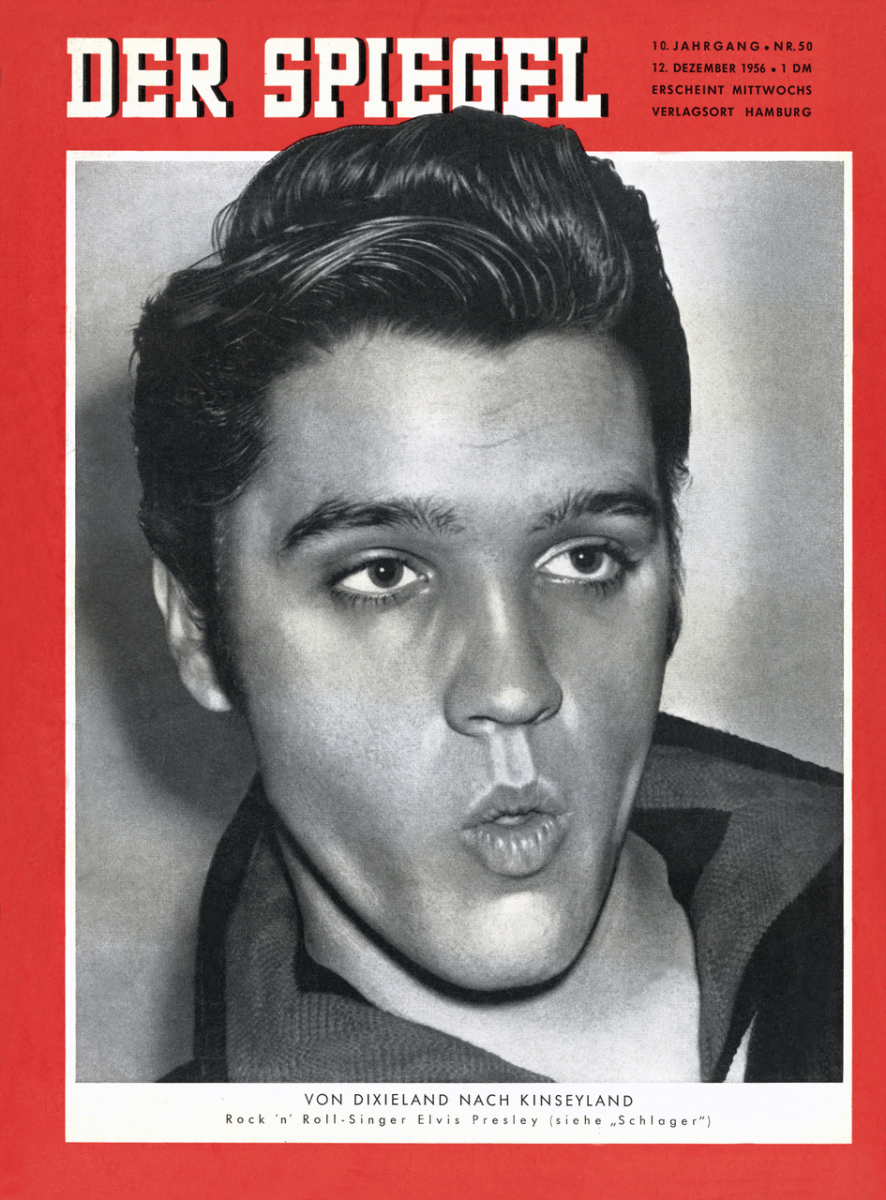 SPIEGEL-Cover 50/1956: »Von Dixieland nach Kinseyland«. Der Titel spielte auf die Bücher des US-amerikanischen Sexualforschers Alfred Charles Kinsey an, die 1954/55 in deutscher Übersetzung erschienen waren.