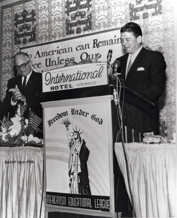 Barry Goldwater und Ronald Reagan, Los Angeles 1964: Lehrmeister und Schüler? (Wikimedia Commons, Public Domain)