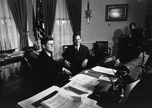 John F. Kennedy und Willy Brandt (März 1961)